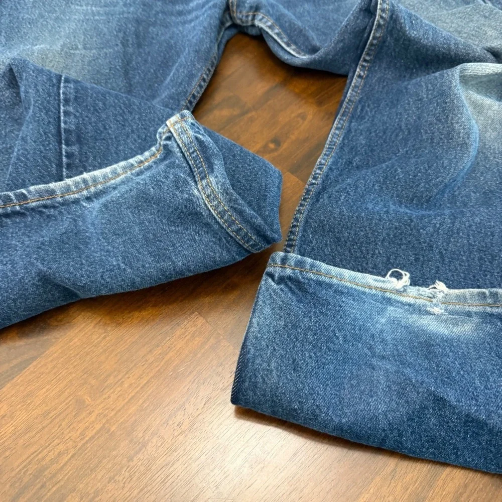 Levis 505 Straight Fit Mens Jeans 38x32 (42x32) Blue Denim 00505-0216
